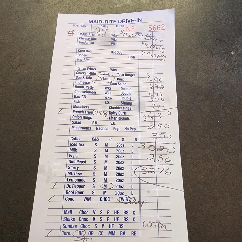 Maid-Rite Menu image 2